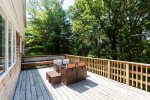 The spacious deck offers a serene place to relax